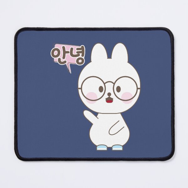 Item preview, Cute bunny say hello in Korean (Annyeong) designed and sold by Kimchi-style-.