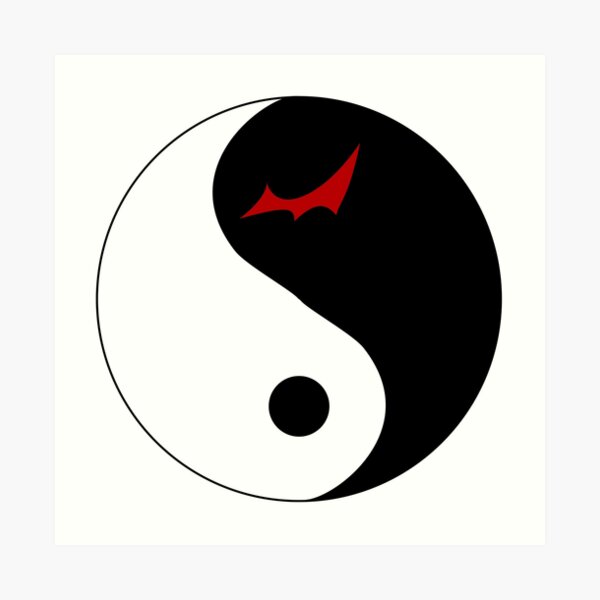 Monokuma Yin Yang Art Print