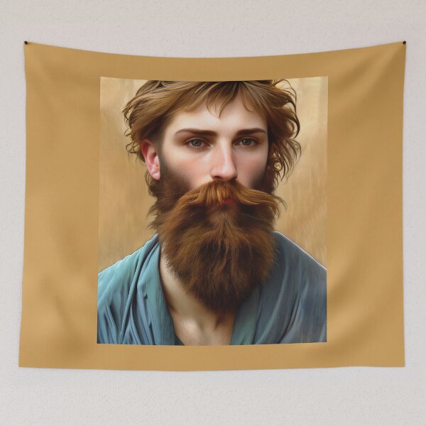 Item preview, Art Noveau Ginger Haired, Bearded Man with Alluring Eyes  designed and sold by LthrDaddyBear.
