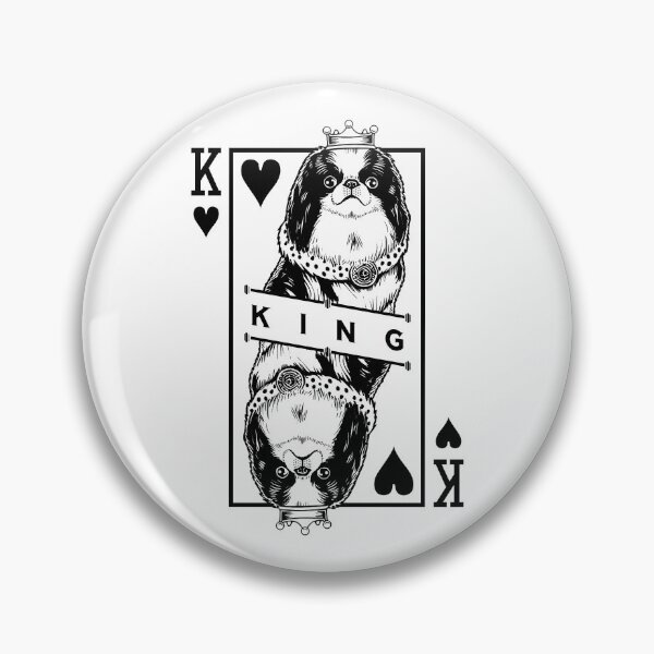 Item preview, Japanese Chin Spaniel King Of Hearts Funny Dog Pop Art designed and sold by GrandeDuc.
