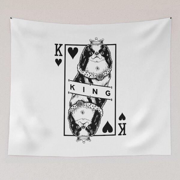 Item preview, Japanese Chin Spaniel King Of Hearts Funny Dog Pop Art designed and sold by GrandeDuc.
