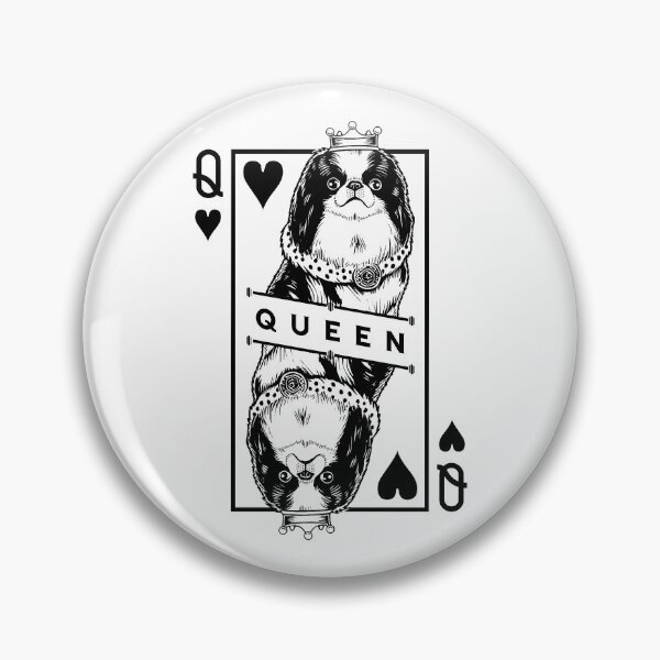Item preview, Japanese Chin Spaniel Queen Of Hearts Funny Dog Pop Art designed and sold by GrandeDuc.