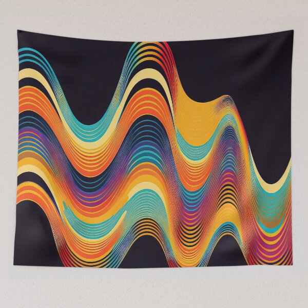 Item preview, Groovy Sine Waves designed and sold by Patternifico.