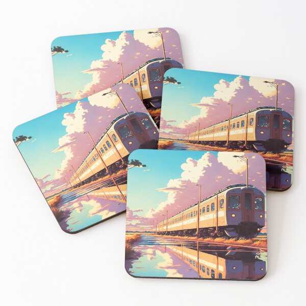 Item preview, Retro Anime Style Old Japanese Train designed and sold by KaPrints.