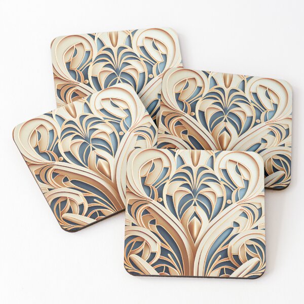 Item preview, Soft Classic Brilliant Art Deco Pattern Digital Painting designed and sold by CodeAndColors.
