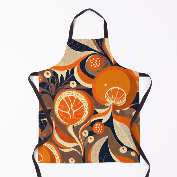 Aperçu de l'œuvre Exotic Orange Anime Scandinavian Pattern Digital Painting créée et vendue par CodeAndColors.