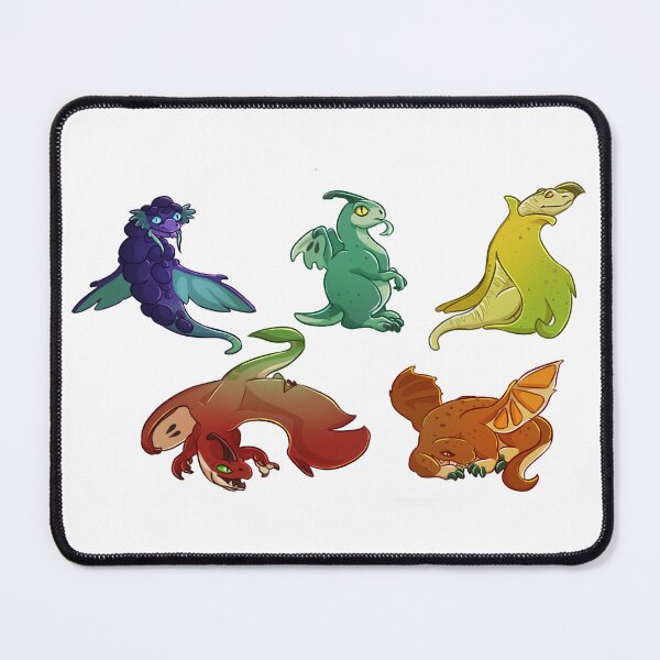 Item preview, Fruit dragons (grape, pear, banana, apple, orange) designed and sold by LlGHT-BRlNGER.