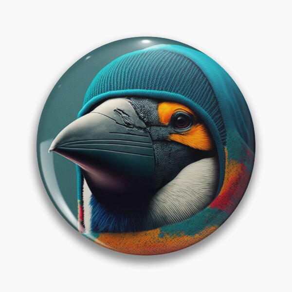 Item preview, Penguin in scarf. Penguin portrait. Bird portrait. designed and sold by ColorfulAnimals.