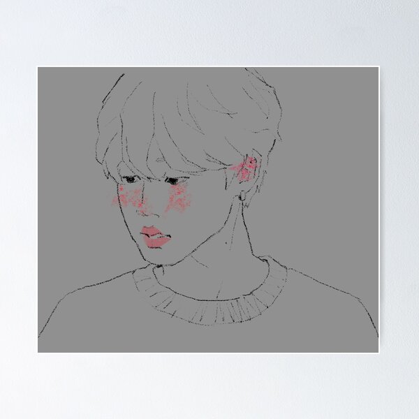 Line art BTS Drawing Blood Sweat & Tears War of Hormone, dao dĩa, white,  face, monochrome png | PNGWing