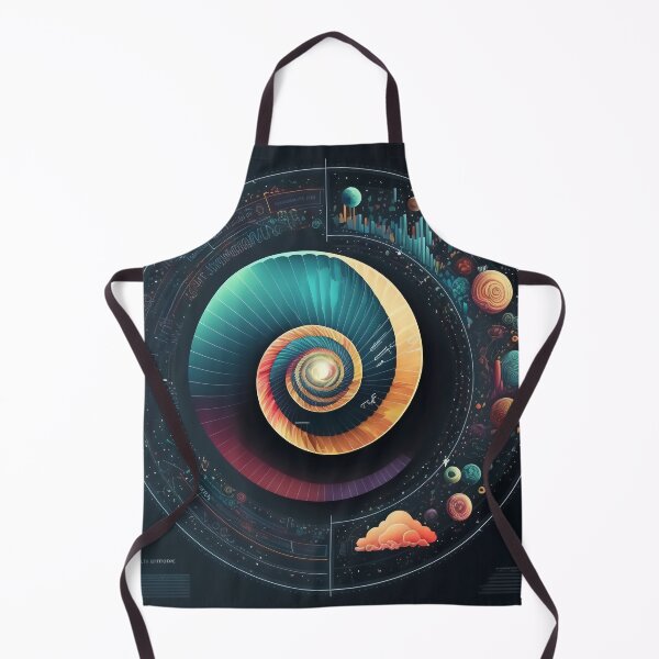 Item preview, Sacred Fibonacci Style Spiral Infographic Colourful Abstract  designed and sold by RAGANADesign.