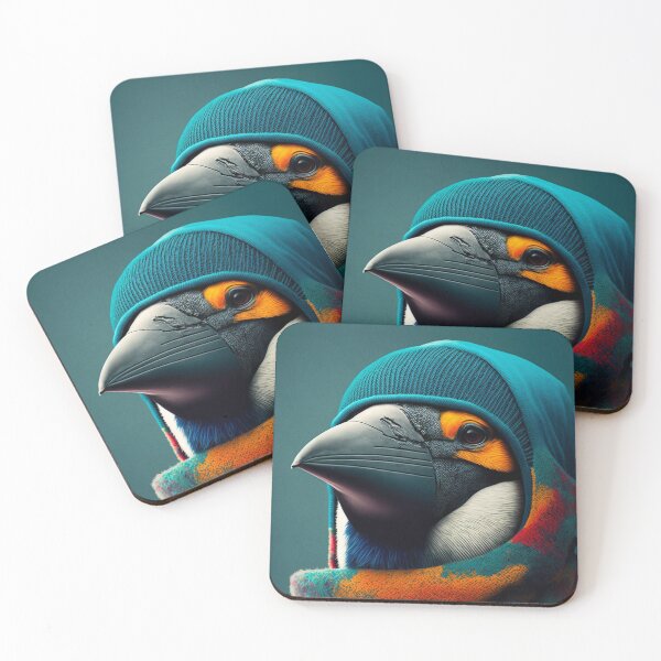Item preview, Penguin in scarf. Penguin portrait. Bird portrait. designed and sold by ColorfulAnimals.