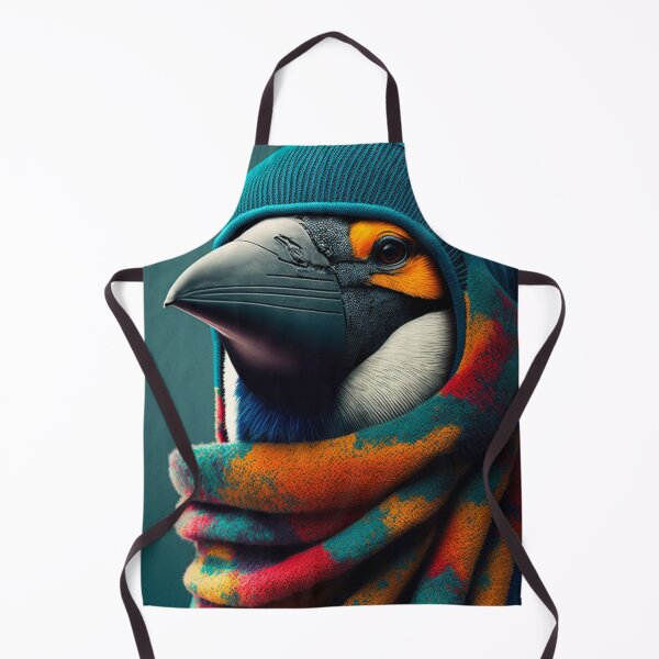 Item preview, Penguin in scarf. Penguin portrait. Bird portrait. designed and sold by ColorfulAnimals.