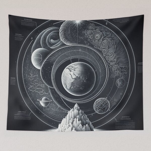Item preview, Sacred Fibonacci Style Spiral Infographic Colourful Abstract  designed and sold by RAGANADesign.