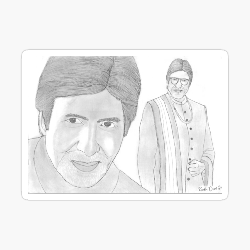 Wonderful Pencil Sketch Of Amitabh Bachchan - Desi Painters