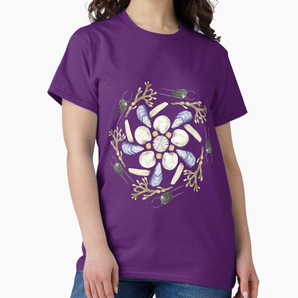 Item preview, L Tide Pool Beach Mandala 1 - Watercolor - Plum designed and sold by skidgelstudios.