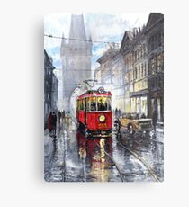 Prague Old Tram 06 Metal Print