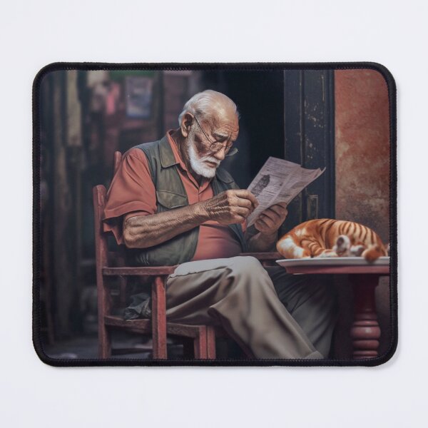 Item preview, The coffee shop man is reading the newspaper designed and sold by Shagrah.