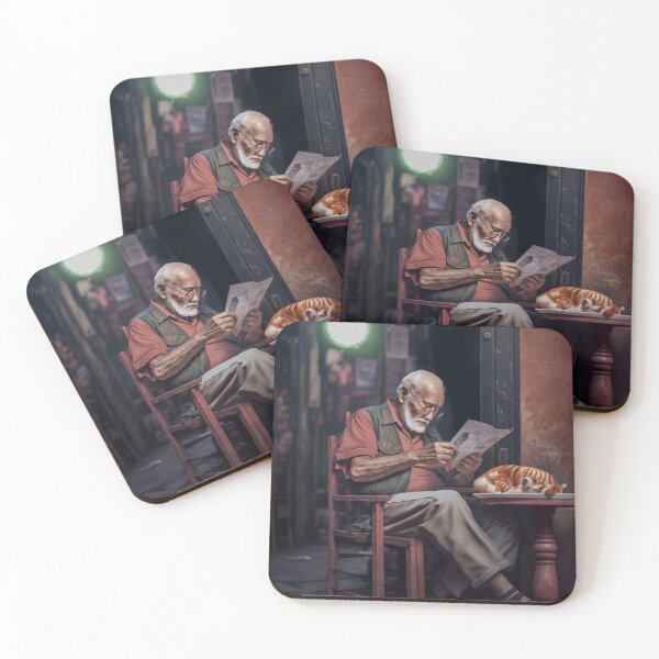 Item preview, The coffee shop man is reading the newspaper designed and sold by Shagrah.