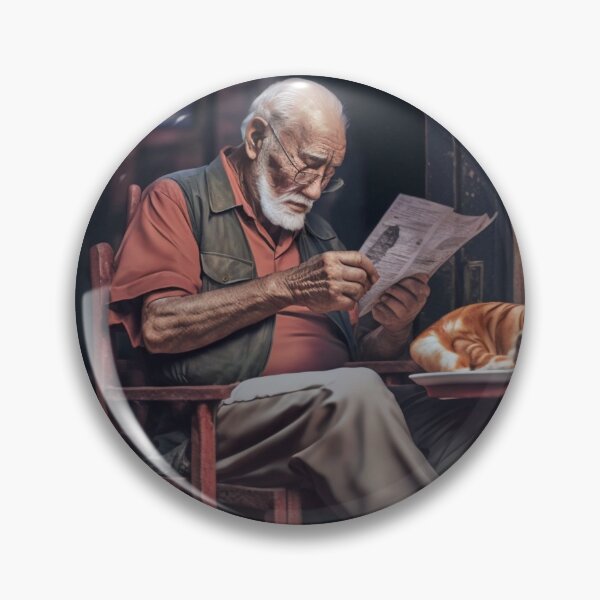 Item preview, The coffee shop man is reading the newspaper designed and sold by Shagrah.