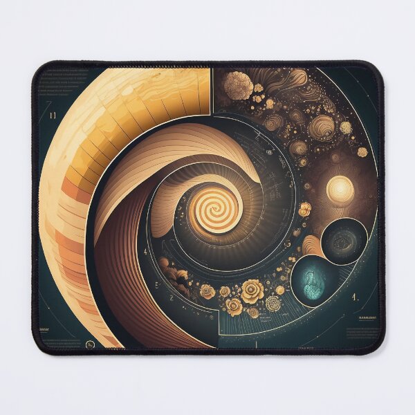 Item preview, Sacred Fibonacci Style Spiral Infographic Colourful Abstract  designed and sold by RAGANADesign.