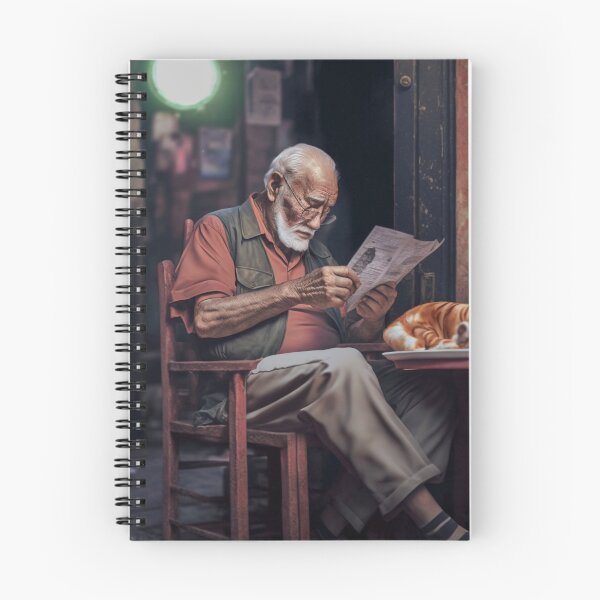 Item preview, The coffee shop man is reading the newspaper designed and sold by Shagrah.