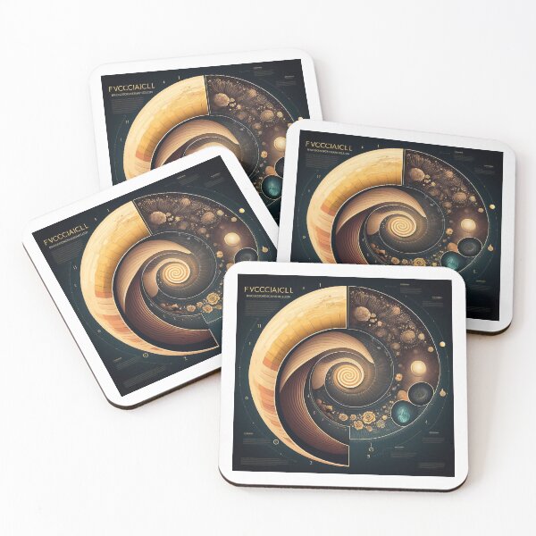 Item preview, Sacred Fibonacci Style Spiral Infographic Colourful Abstract  designed and sold by RAGANADesign.