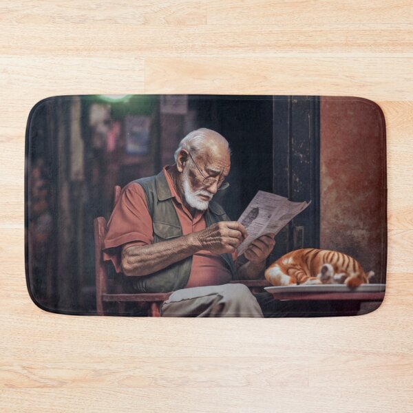 Item preview, The coffee shop man is reading the newspaper designed and sold by Shagrah.