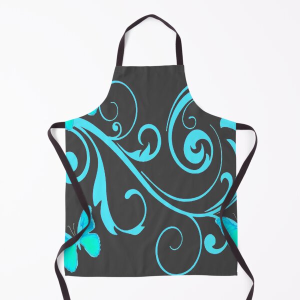 Item preview, NEON BLUE BUTTERFLY SCROLL PATTERN BLUE ART designed and sold by sharlesart.