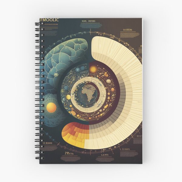 Item preview, Sacred Fibonacci Style Spiral Infographic Colourful Abstract  designed and sold by RAGANADesign.
