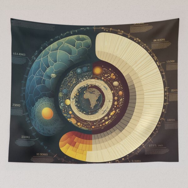 Item preview, Sacred Fibonacci Style Spiral Infographic Colourful Abstract  designed and sold by RAGANADesign.