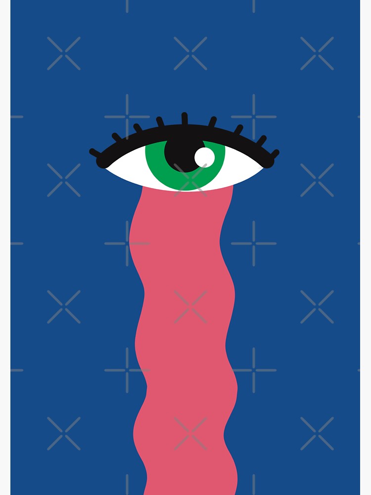 "Crying eye" Sticker for Sale by Lopostudio Redbubble