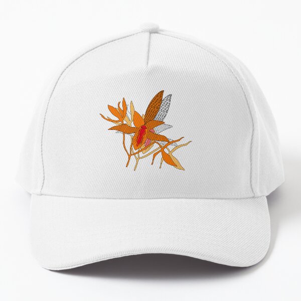 Exotic orange flower Cattleya Aurantiaca on a transparent background Baseball Cap