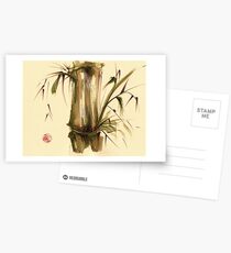 "Strolling along..." Original sumi-e acrylic wash painting on paper. Postcards