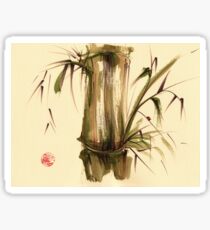 "Strolling along..." Original sumi-e acrylic wash painting on paper. Sticker