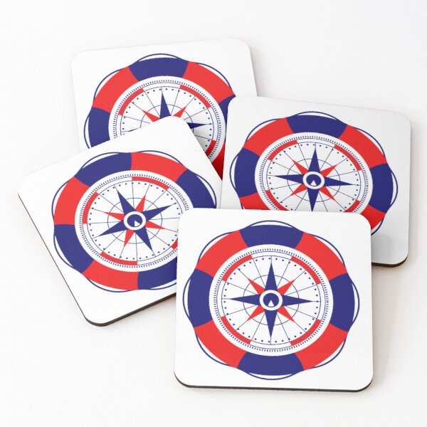 Item preview, Nautical symbols red and blue lifebuoy ring designed and sold by TheRightHonMP.