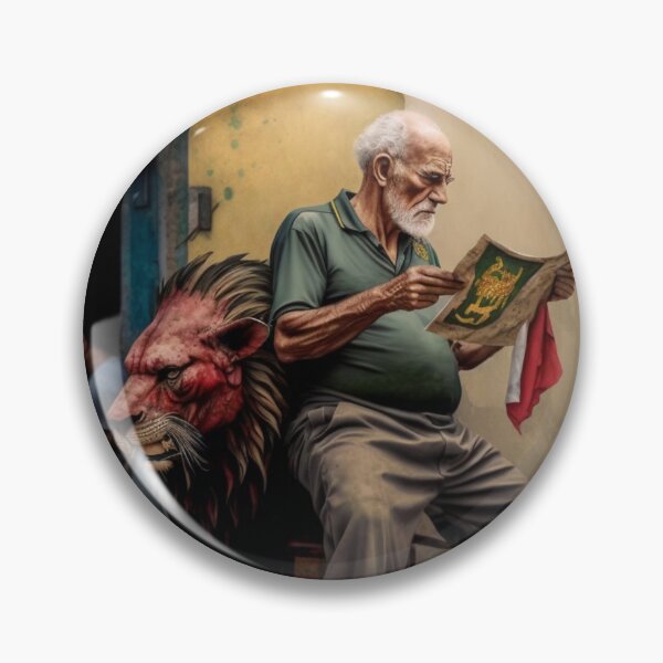 Item preview, old man with lion designed and sold by Shagrah.