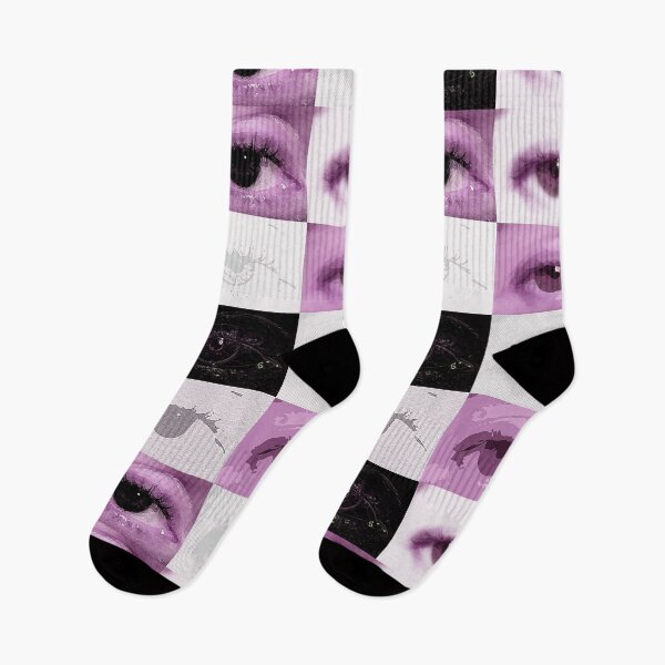 Item preview, Eyes - minimalist violet and grey composition designed and sold by WRECZ.