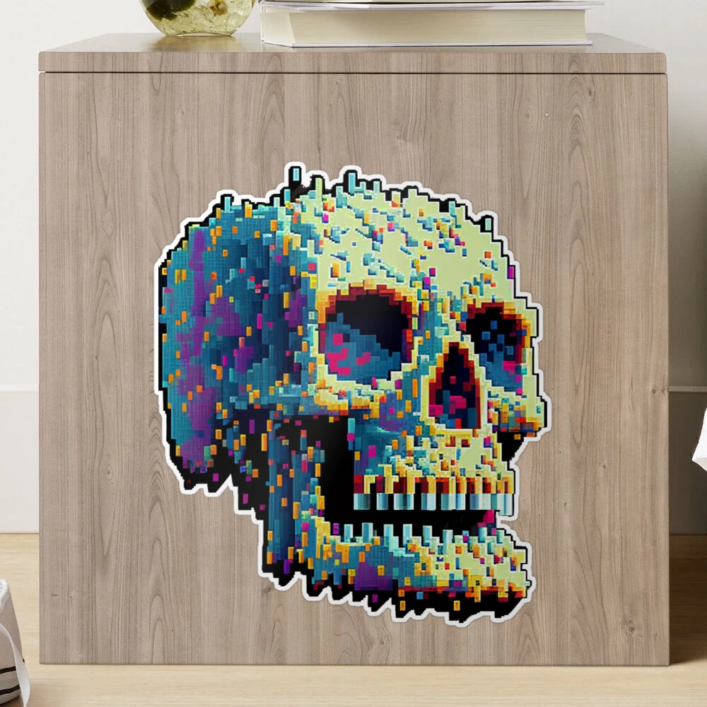 Skull Pixel Art, Halloween Pixel Art