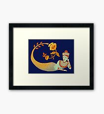 Flower Devi Green Goddess Framed Print