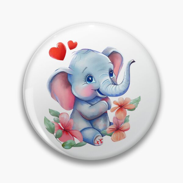 Item preview, Valentines Day Cute Watercolor Elephant | st Valentines Day | Valentines Gift Friend Sticker designed and sold by NattyTees.