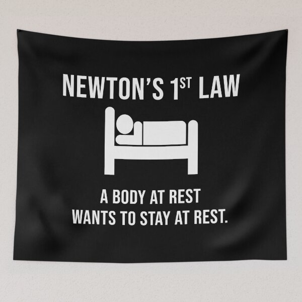 Item preview, Newton's First Law- Funny Physics Joke designed and sold by ScienceCorner.