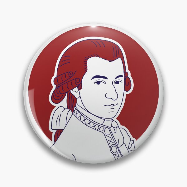 Item preview, Wolfgang Amadeus Mozart minimalist line art portrait designed and sold by OpeRadar.