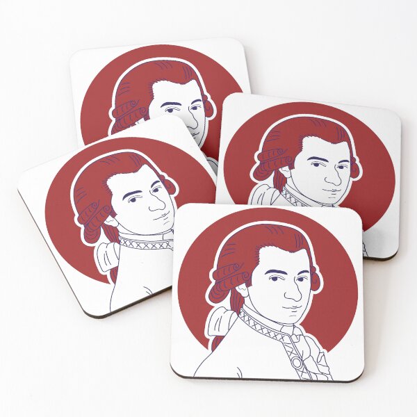 Item preview, Wolfgang Amadeus Mozart minimalist line art portrait designed and sold by OpeRadar.