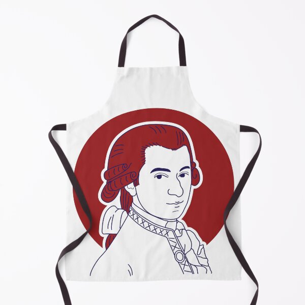 Item preview, Wolfgang Amadeus Mozart minimalist line art portrait designed and sold by OpeRadar.