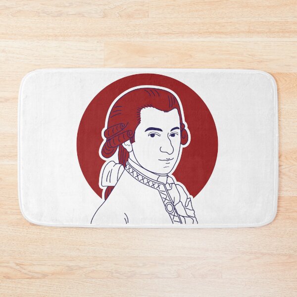 Item preview, Wolfgang Amadeus Mozart minimalist line art portrait designed and sold by OpeRadar.