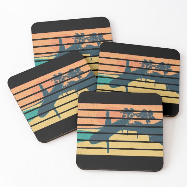 Artikelvorschau, Surfendes Retro Vintages für Surfer-surfende Surfbrett-Liebhaber Niedlicher surfender Sonnenuntergang entworfen und verkauft von Thecitiesstore.