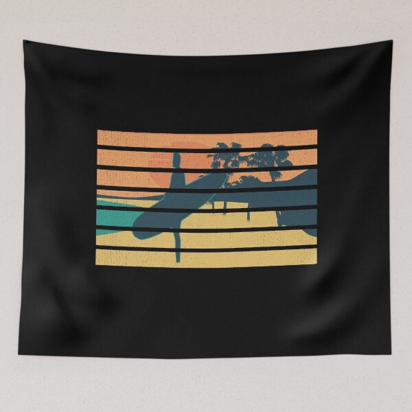 Artikelvorschau, Surfendes Retro Vintages für Surfer-surfende Surfbrett-Liebhaber Niedlicher surfender Sonnenuntergang entworfen und verkauft von Thecitiesstore.