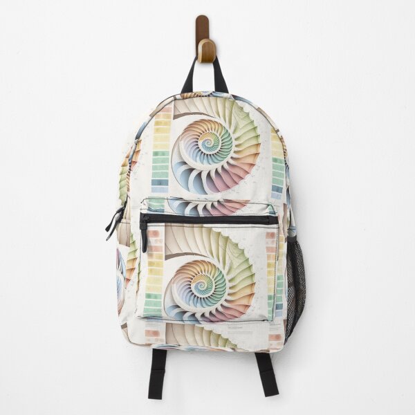Item preview, Coral Sacred Fibonacci Style Spiral Infographic Abstract designed and sold by RAGANADesign.