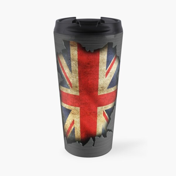 Union jack wall crack Travel Mug