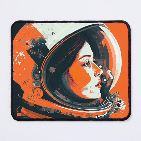 Item preview, Astronaut Women Pop Art Space Nasa Retro Rainbow designed and sold by HRMNY25.